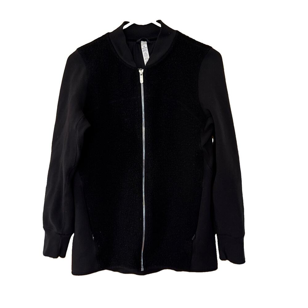 Lululemon Women’s Black Stand Out Sherpa Full Zip Jacket (SIZE 8)